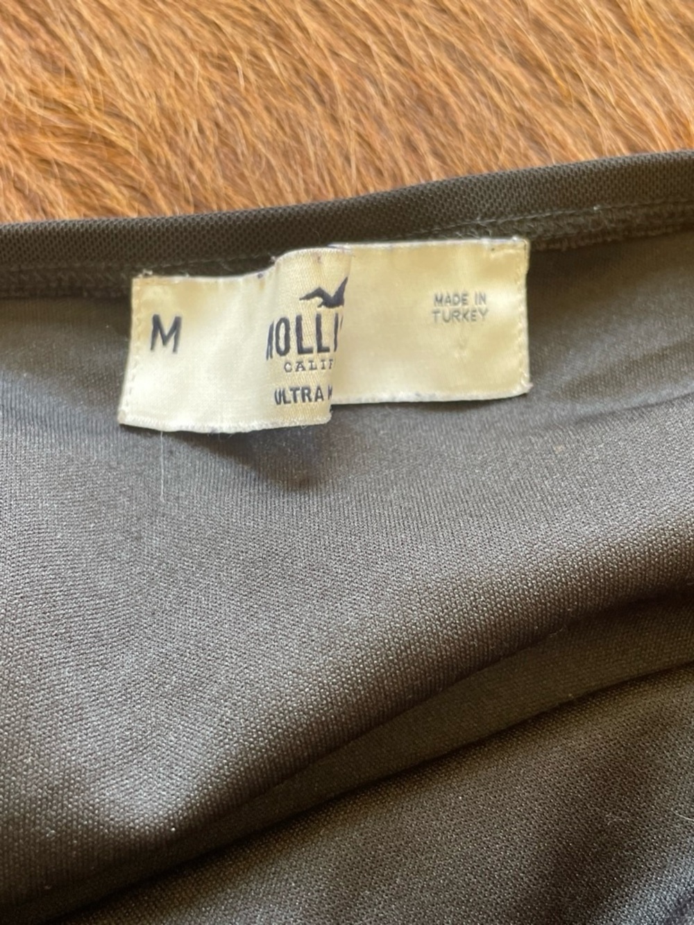 Black Ruched Drawstring Mini Skirt - Picture 3 of 4